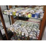 Huge collection (over 90) of coffee cups to include Masons & Wedgewood