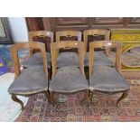 Set of Victorian dining chairs with cabriole legs