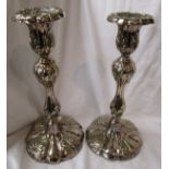 Pair of quality plated candlesticks