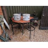 Garden table & 4 chairs with padded seats