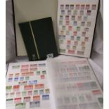 Stamps - 3 stock books - 1d reds, 2d blue & other QV noted