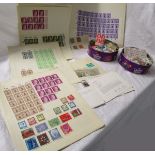 Stamps - German collection of mint & used to include album pages, 2 tins & covers