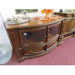 Good quality oak & glazed-front sideboard