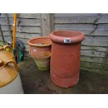 Terracotta chimney pot & strawberry planter