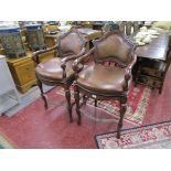 Pair of good quality mahogany high chairs