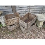 4 wooden growers boxes (Evesham)