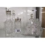 3 Glass cruet sets