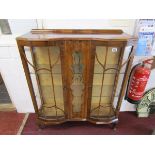 Walnut china cabinet