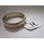 Silver gold fronted bangle