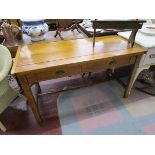 Antique pine side table with drawers
