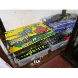 Boxed Scalextric Ninja Turtles track, plus 2 other racing games