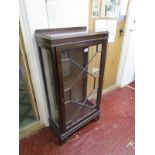 Mahogany astra-glazed china cabinet