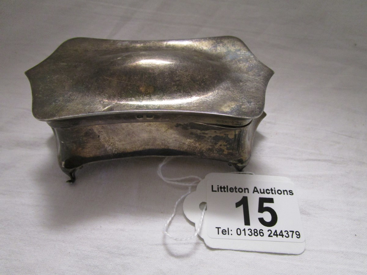 Art Nouveau silver trinket box