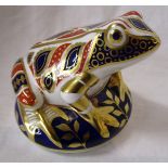 Royal Crown Derby paperweight - Imari frog