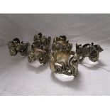 6 seashell design 'Godinger Silver' napkin rings - Silver plated