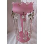 Pink lustre with glass droppers