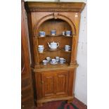 Pine corner cabinet with open top