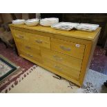 Oak 7 drawer sideboard