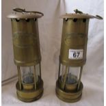 Pair of miners lamps