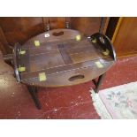 Mahogany butlers tray on stand