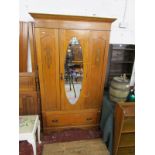 Victorian satin-walnut wardrobe