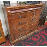 Victorian mahogany chest of drawers A/F