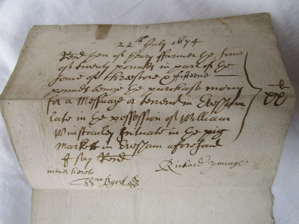 Old Evesham document 1677 - Min's of Church Wardens accounts for All Saint's Church - Image 2 of 5