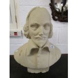 Stone bust of Shakespeare