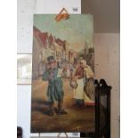 Oil on board - Town Crier