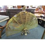 Brass fan fire guard