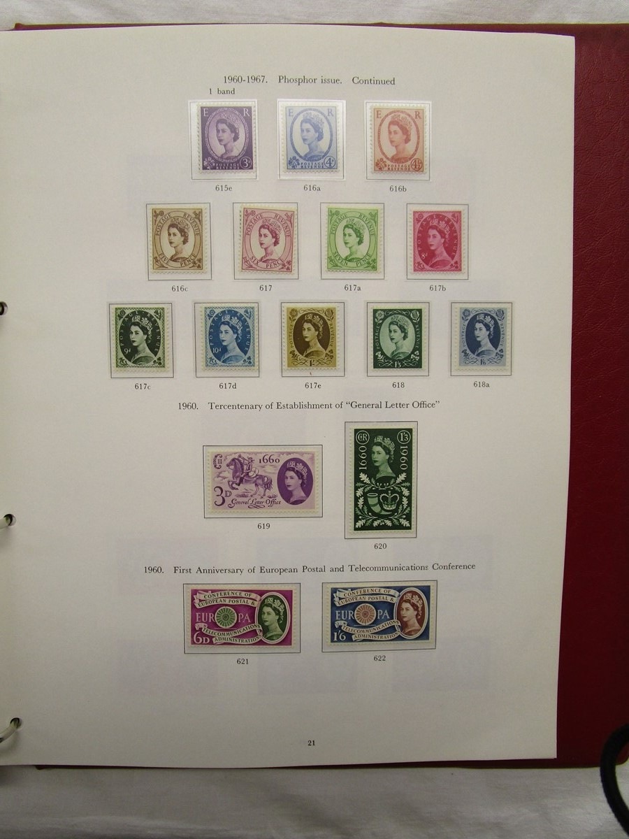 Stamps - SG GB Album QV to QEII to include 1d black, 2d blues, GV Sea Horses & much more - Image 8 of 10