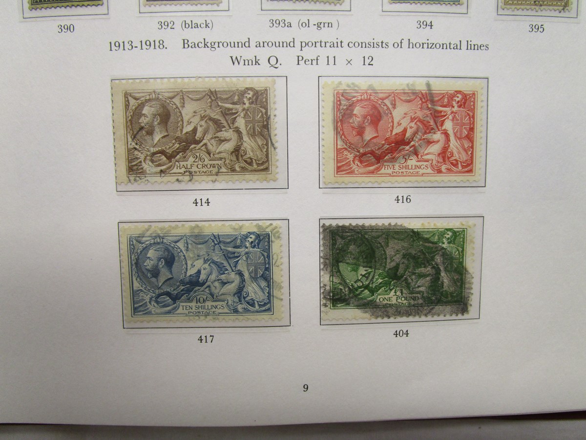 Stamps - SG GB Album QV to QEII to include 1d black, 2d blues, GV Sea Horses & much more - Image 7 of 10