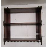 Mahogany hanging shelves