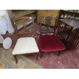 2 Edwardian bedroom chairs