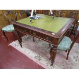 Victorian 4 drawer mahogany library table