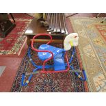 Retro child's metal rocking horse