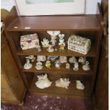 Mahogany open bookcase