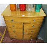 Victorian mahogany bow front cabinet