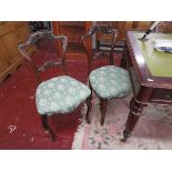 Set of 4 Victorian dining chairs with cabriole legs