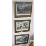 Set of 3 L/E & signed sporting prints by Norman Thelwell