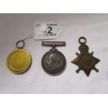 Trio of WWI medals - 10077 PT H A Ellery. N Staff. R.