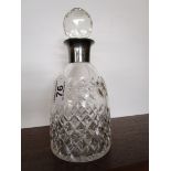 Silver collared decanter