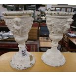 Pair of metal chalices