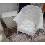 Lloyd Loom style laundry box & tub chair