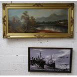 2 oils - Riverscape & boats