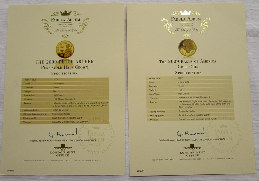 8 gold coins with certificates - Image 4 of 5