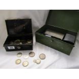 2 tins of coins