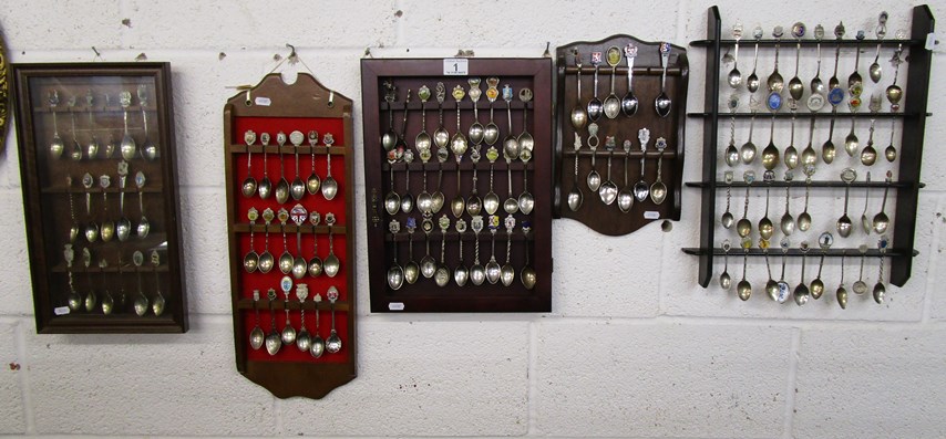 Very large collection of commemorative teaspoons to include approx 15 hallmarked silver