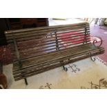 Well shaped Victorian garden bench