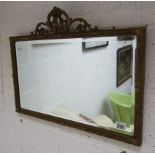 Gilt framed & bevelled glass wall mirror